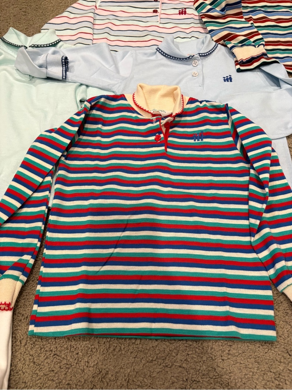 Vintage 1980s Health-Tex Girls Striped Long Sleeve Toddler Tops Size 6X USA - Picture 14 of 16